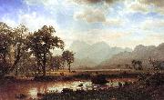 Bierstadt, Albert Haying, Conway Meadows oil painting reproduction